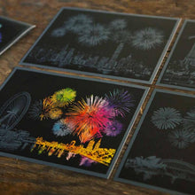 New Year's Celebration Magic Scratch Postcards (4-Pack)